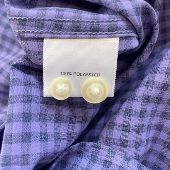 Peter Millar Hills Purple Check Long Sleeve Button Up Shirt Men's Size XL - Picture 2 of 4